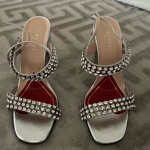 Gucci Nappa Silk Round Strass Chain/Size 36 with box